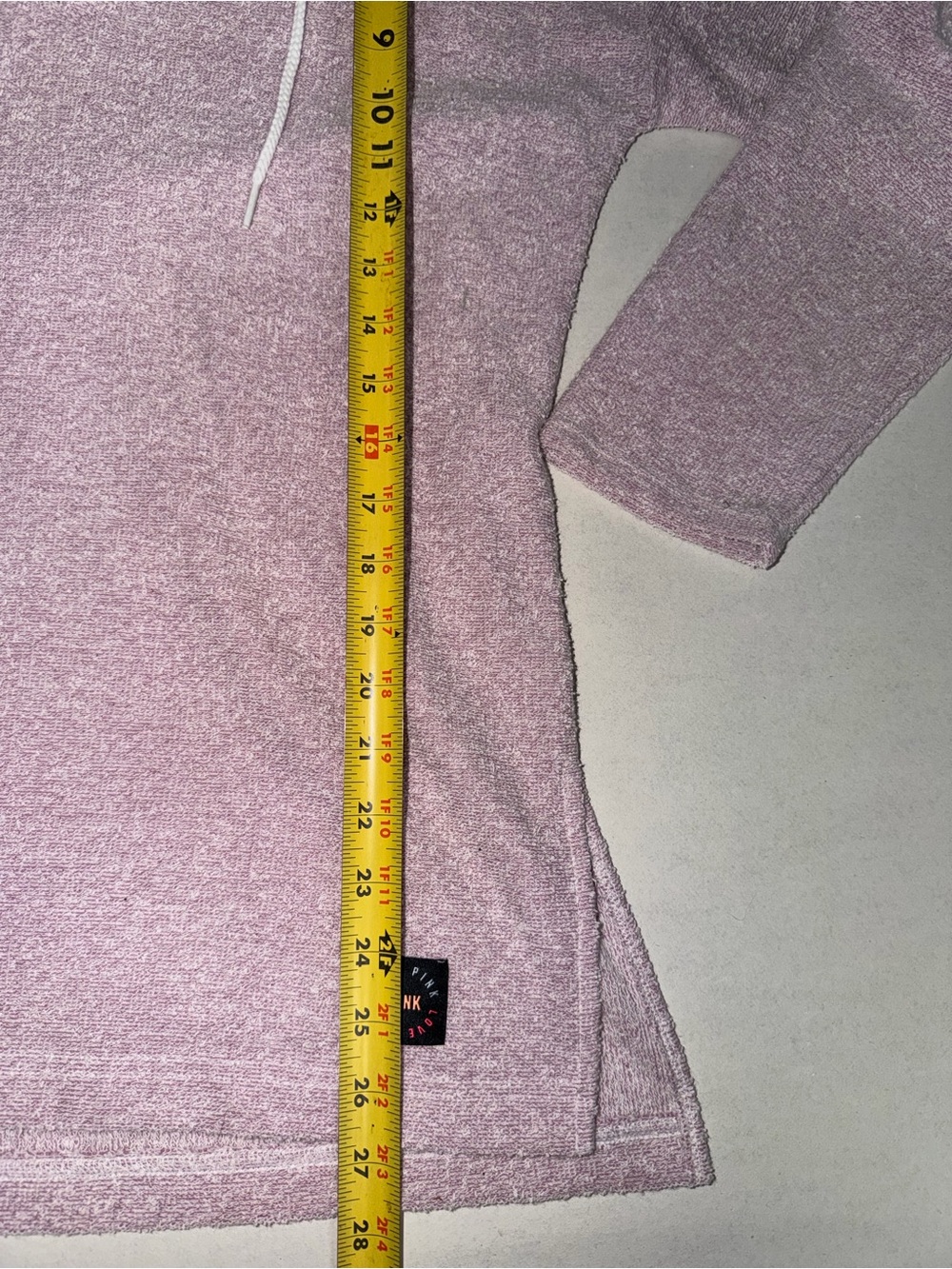 PINK Victoria's Secret Lace-Up Hooded Pullover - Lavender Pink - Picture 5 of 5